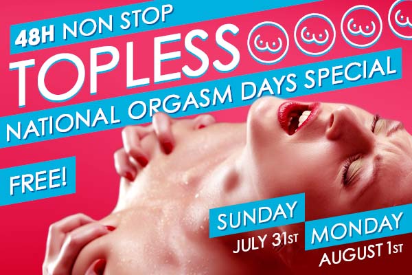 national orgasm day topless