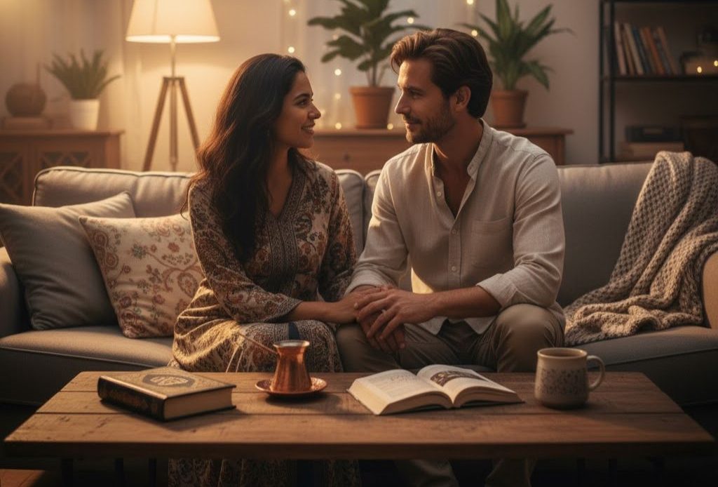 Interkulturelle Paare mit arabischen Frauen