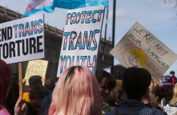 Demonstratie voor de rechten van jonge transgenders