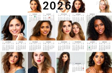 Calendrier sexy 2026 xlovecam avec portraits divers de femmes