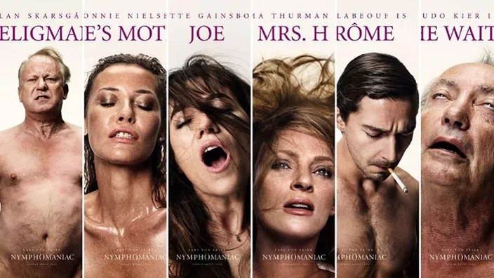 Manifesti cinematografici con ritratti di attori espressivi